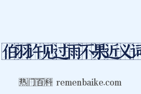 伯羽许见过雨不果近义词是什么意思的图片